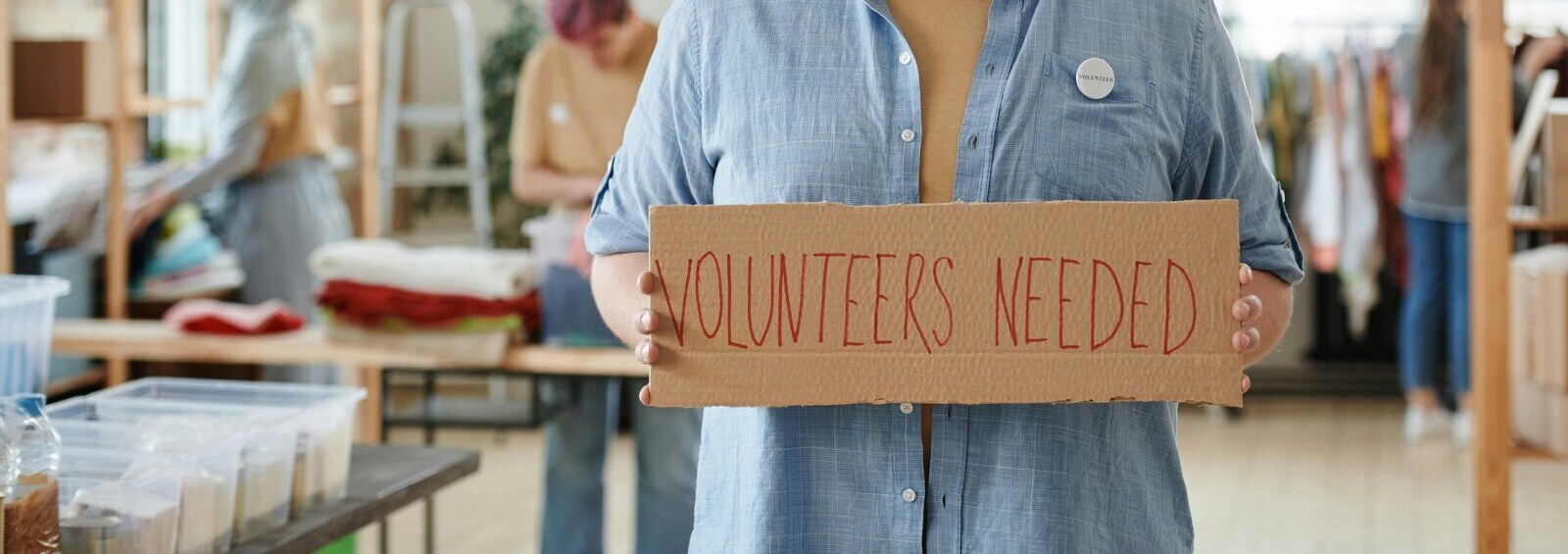 Community volunteers gathered together